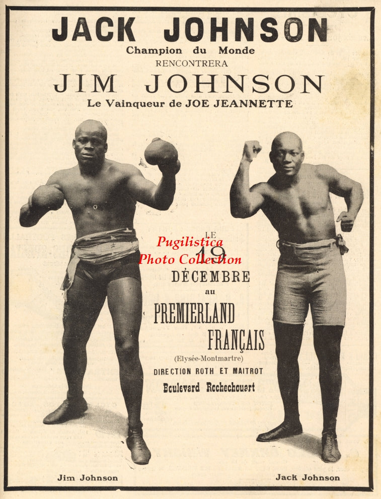 Jack Johnson vs. Jim Johnson - 11x17 Boxing Photographic Print