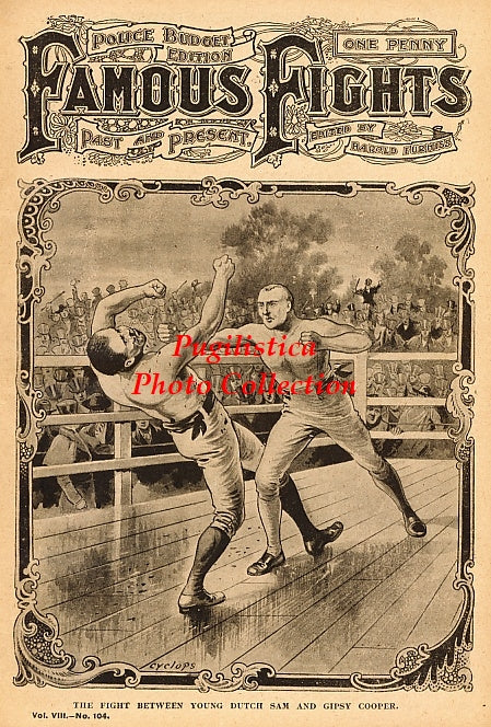Young Dutch Sam vs. Gipsy Cooper - 11x17 Boxing Photographic Print