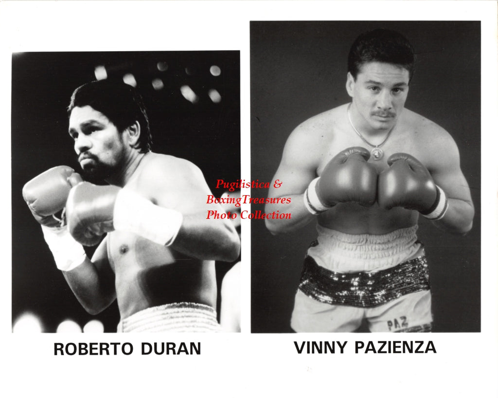 Boxing Photo #1431 - Roberto Duran and Vinny Pazienza - Vintage c. 1994 Publicity Photograph