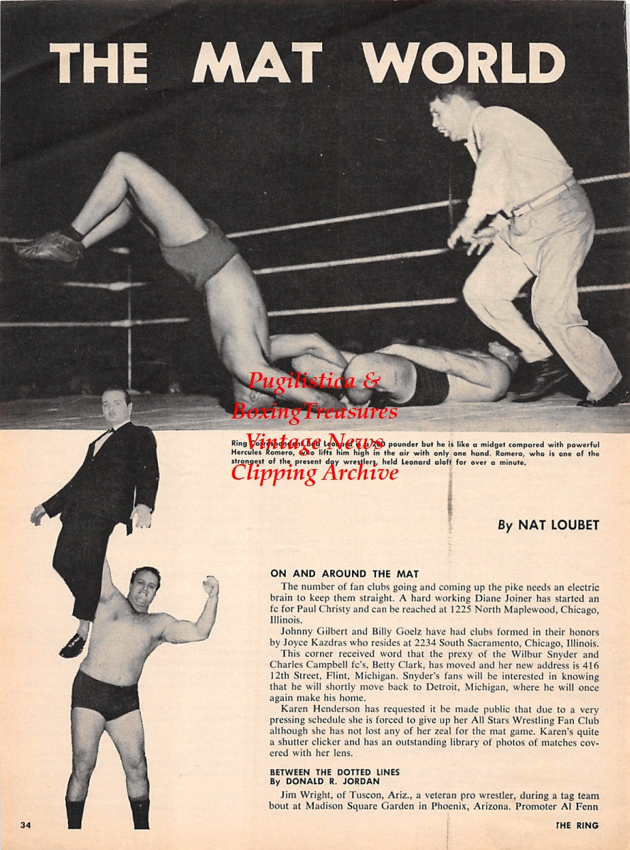 Wrestling News Clipping #192 - Hercules Romero, Bob Leonard