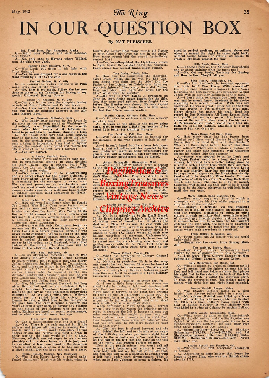 Wrestling News Clipping #218 - Joe Cox