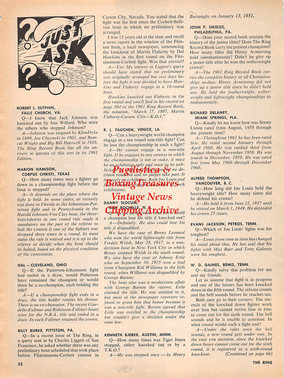 Wrestling News Clipping #188 - Tony Marino vs. Ramon Lopez and Herb Gerwig