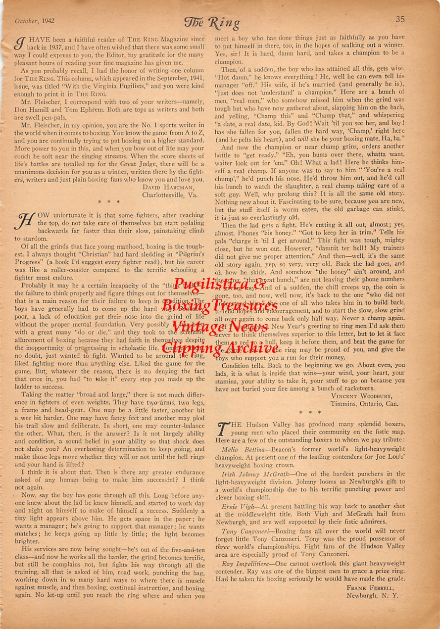 Wrestling News Clipping #209 - Dave Levin, Rube Wright,