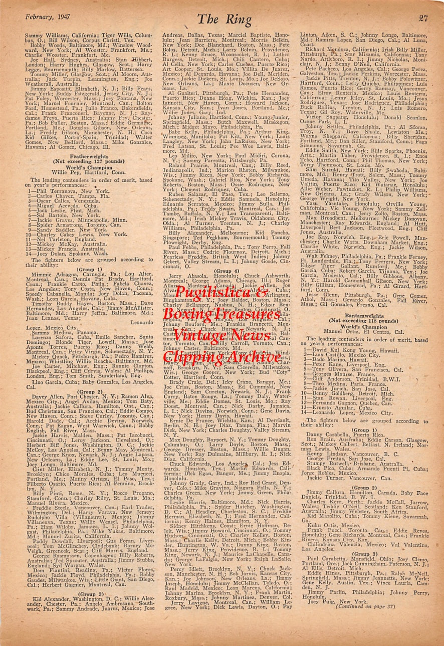 Wrestling News Clipping #237 - Bob Wagner, George Eberly, Enrique Torres