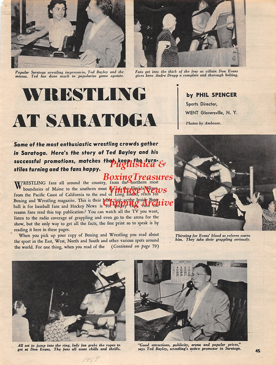 Wrestling News Clipping #36 - Tony Cosenza, Andre Drapp, Ted Bayley, Don Evans,