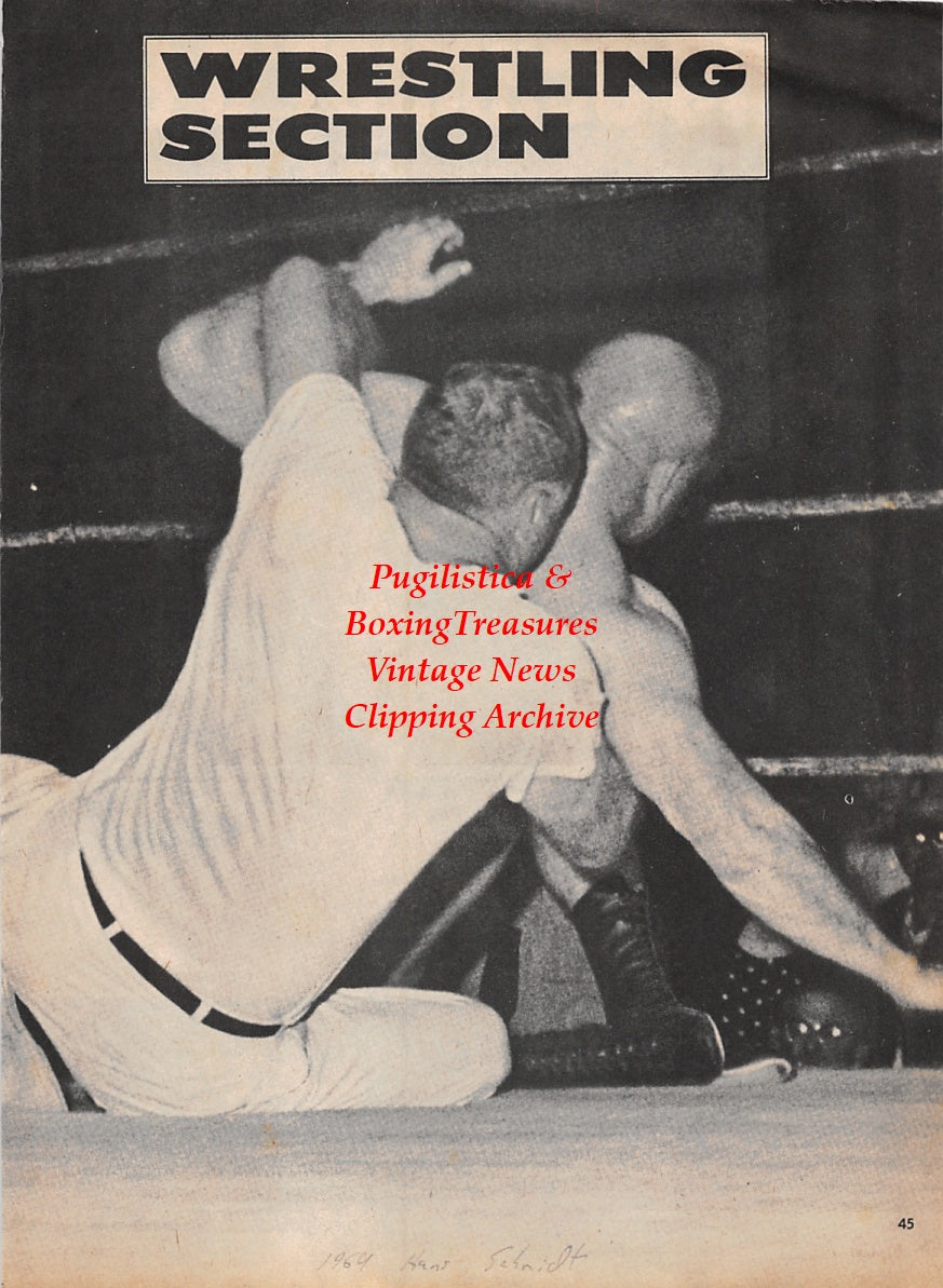 Wrestling News Clipping #58 - Hans Schmidt