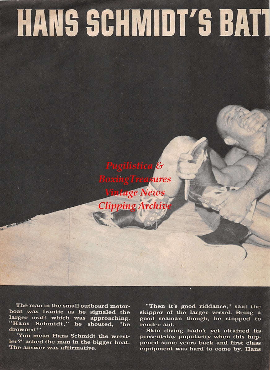 Wrestling News Clipping #58 - Hans Schmidt