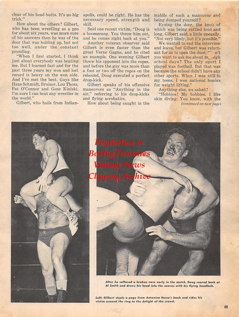 Wrestling News Clipping #52 - Doug Gilbert, Al Smith, Ali Bey