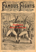John L. Sullivan vs. Charlie Mitchell - 11x17 Boxing Photographic Print