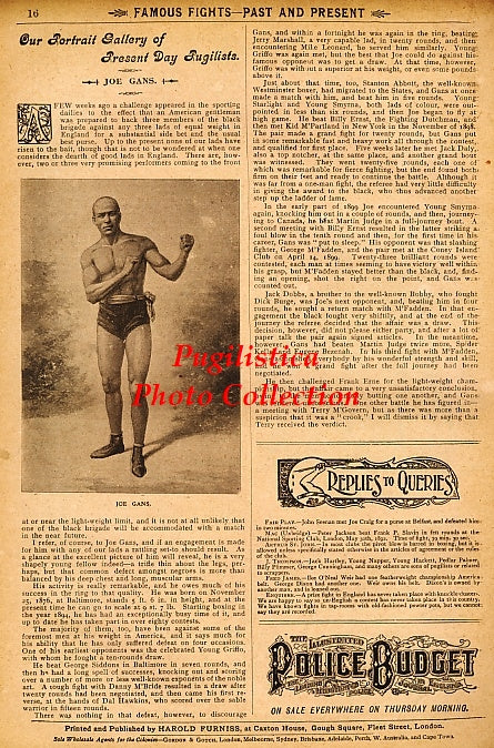 Joe Gans - 11x17 Boxing Photographic Print