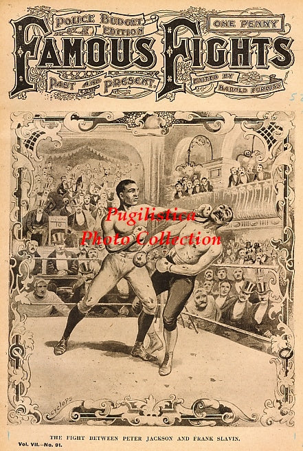 Peter Jackson vs. Frank Slavin - 11x17 Boxing Photographic Print