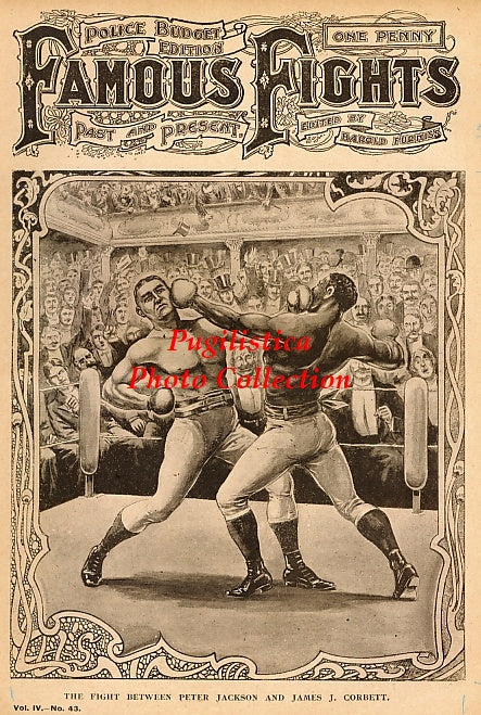 Peter Jackson vs. James J. Corbett - 11x17 Boxing Photographic Print