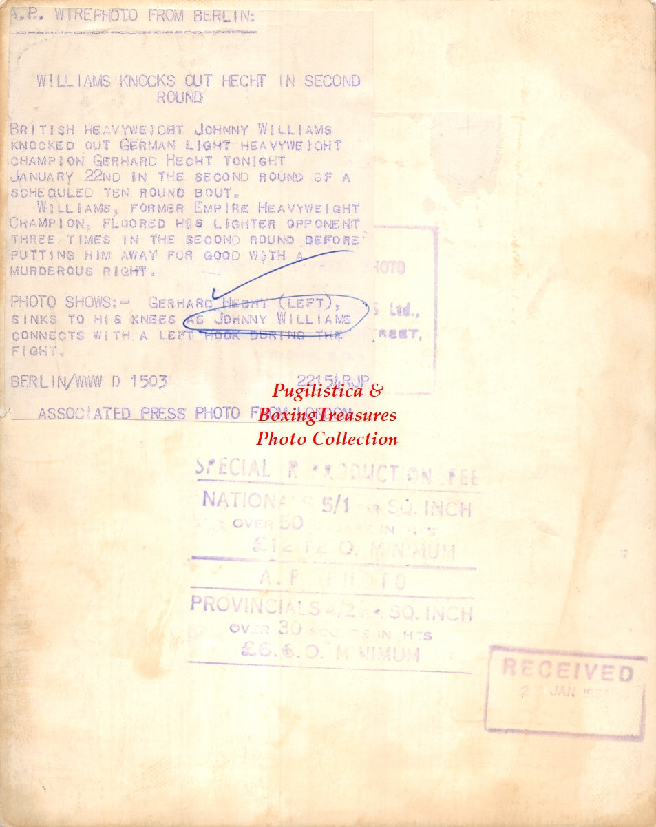 Boxing Photo #1039 - Johnny Williams vs. Gerhard Hecht