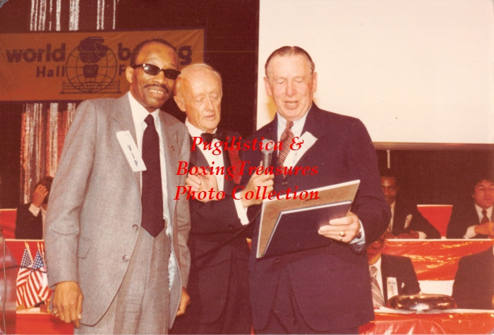 Boxing Photo #1008 - Sandy Saddler, Jimmy Lennon, Dub Harris - World Boxing Hall of Fame