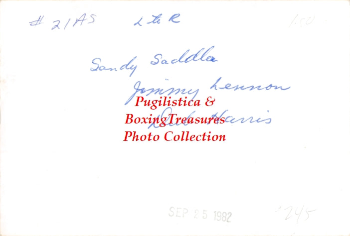 Boxing Photo #1008 - Sandy Saddler, Jimmy Lennon, Dub Harris - World Boxing Hall of Fame