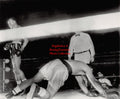 Boxing Photo #1413 - Unidentified c. 1950 Knockdown Action Shot - Vintage Press Photograph