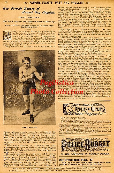 Terry McGovern - 11x17 Boxing Photographic Print