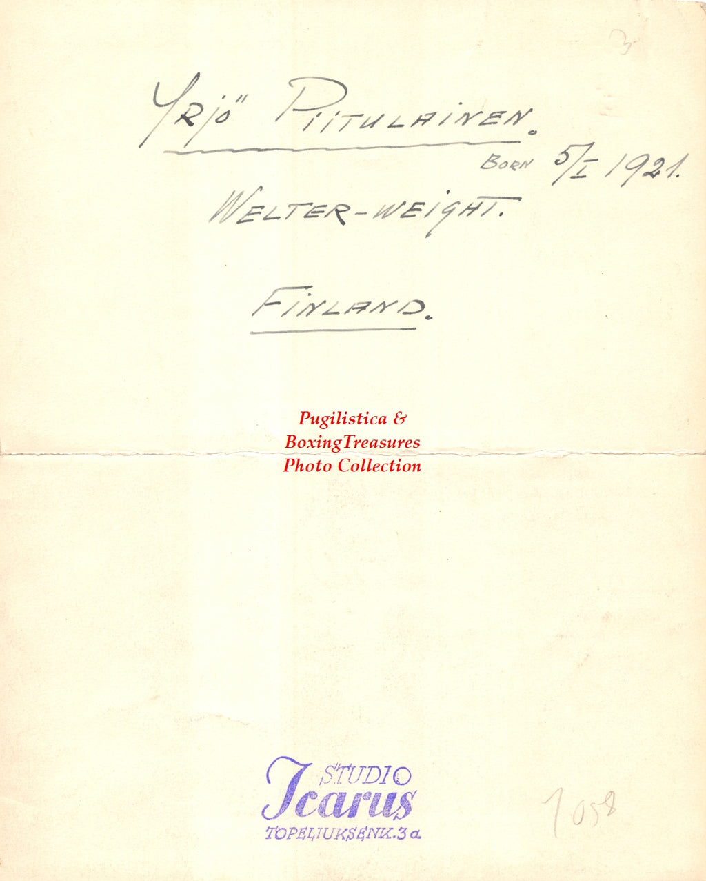 Boxing Photo #869 - Yrjo Piitulainen