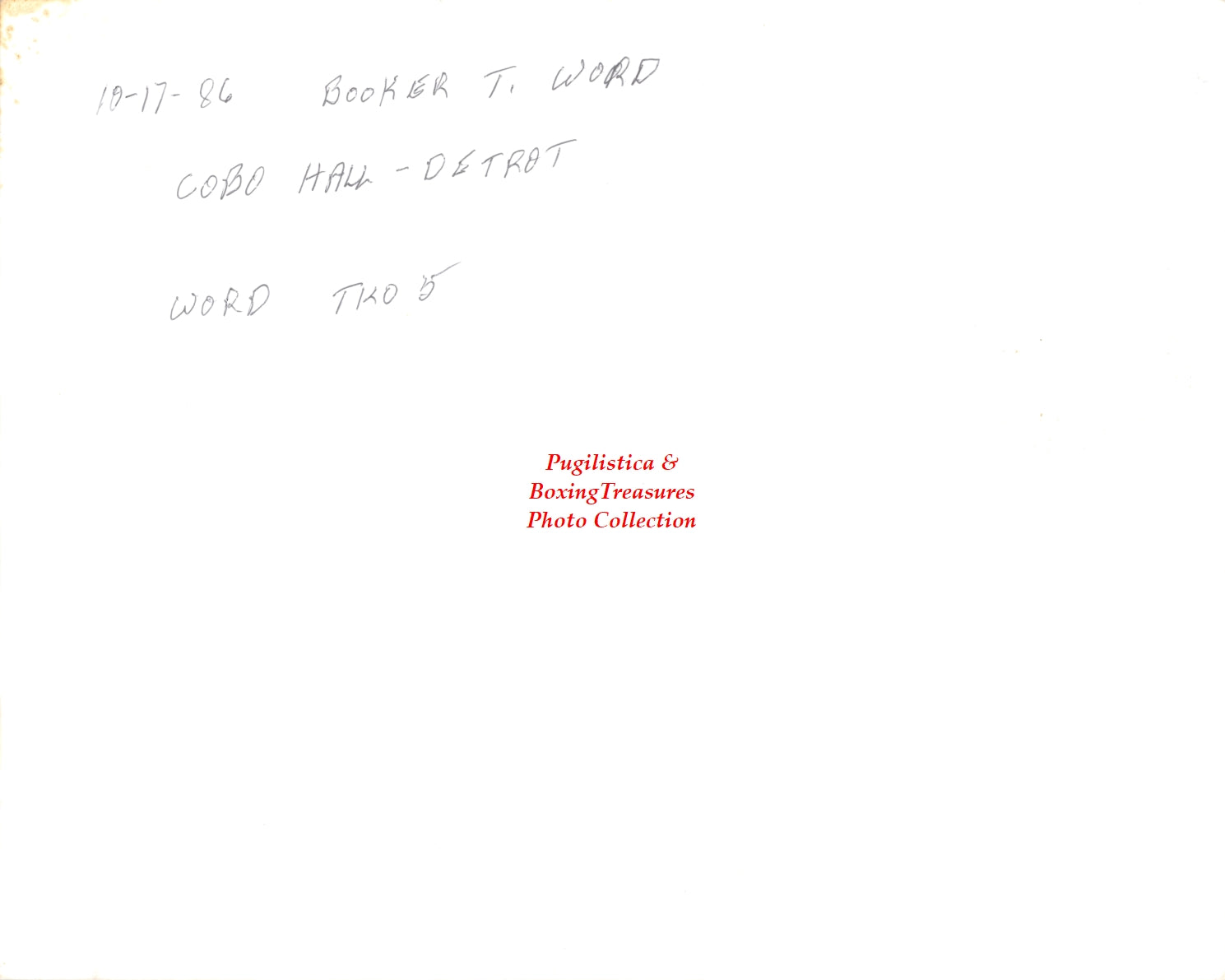 Boxing Photo #851 - Booker T. Word vs. Martin Pierce