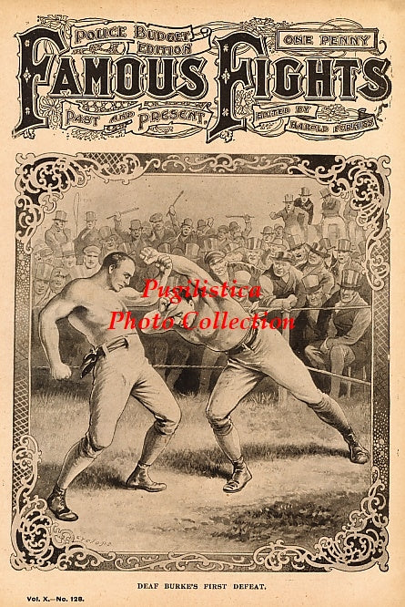 Deaf Burke vs. Bill Cousens - 11x17 Boxing Photographic Print