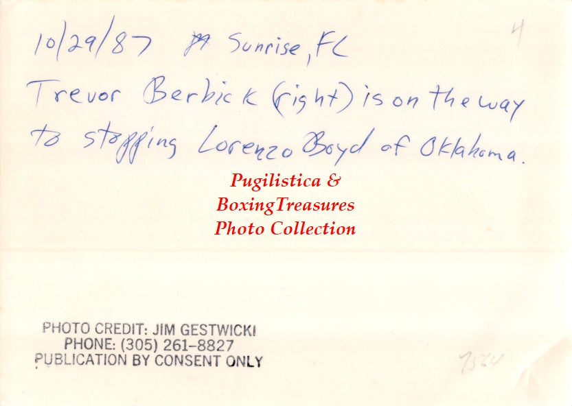 Boxing Photo #1020 - Trevor Berbick vs. Lorenzo Boyd