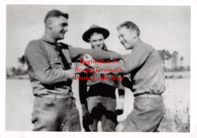 Boxing Photo #1009 - George Johnson, Leon Presure, Walter Gebhart - Camp Greene, Charlotte, North Carolina 1917