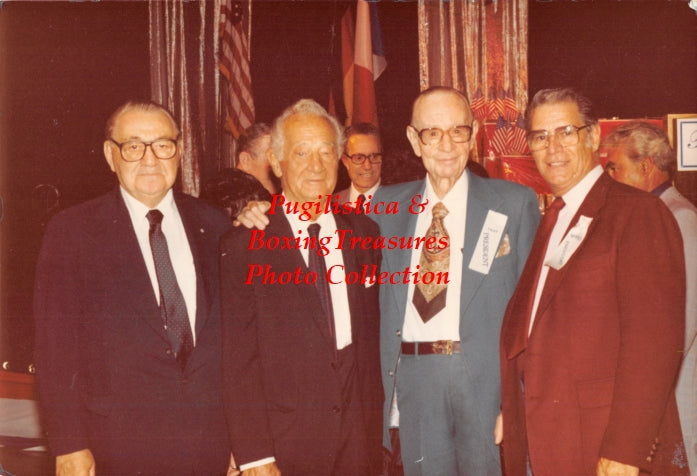 Boxing Photo #1034 - Dr. Max Novich, Teddy Hayes, Everett L. Sanders, Charles F. Casas - World Boxing Hall of Fame