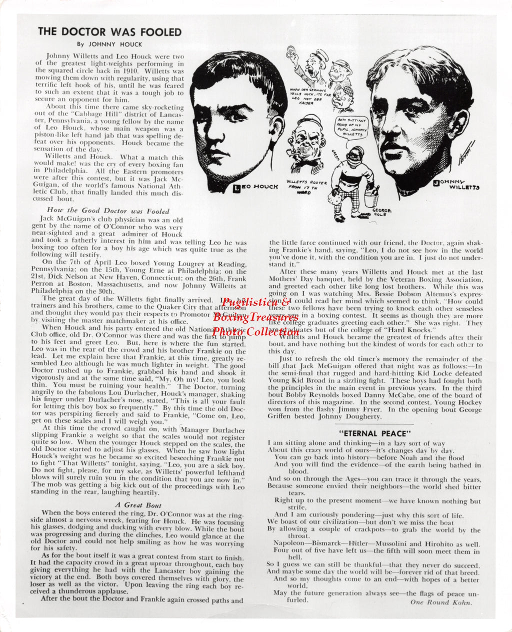 Boxing Photo #782 - Leo Houck, Johnny Willetts