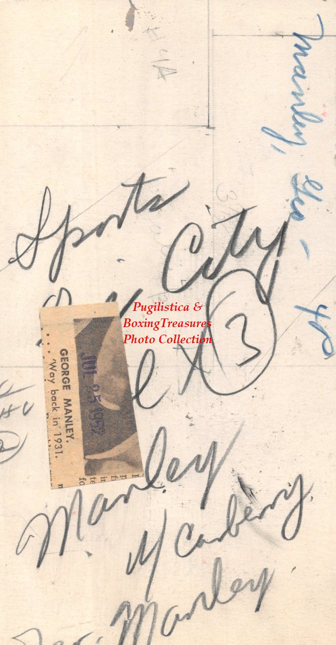 Boxing Photo #1396 - George Manley - Vintage Press Photograph