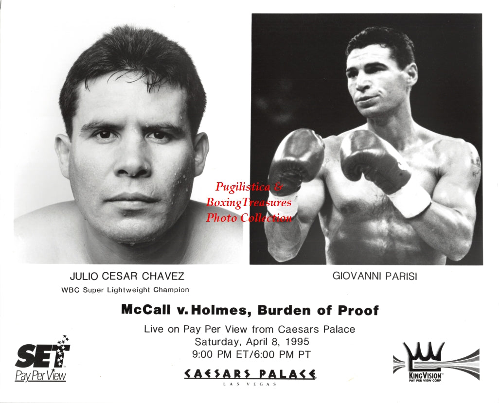 Boxing Photo #1410 - Julio Cesar Chavez vs. Giovanni Parisi - Vintage 1995 Publicity Photograph