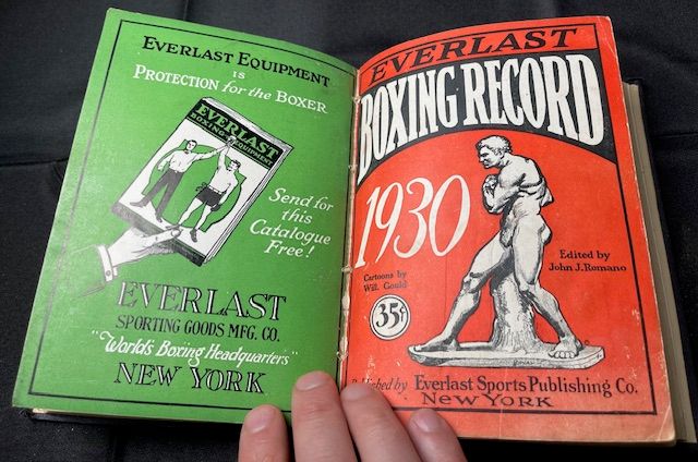 1929 to 1931 EVERLAST BOXING RECORD BOOKS Bound Volume 1000+ Pages