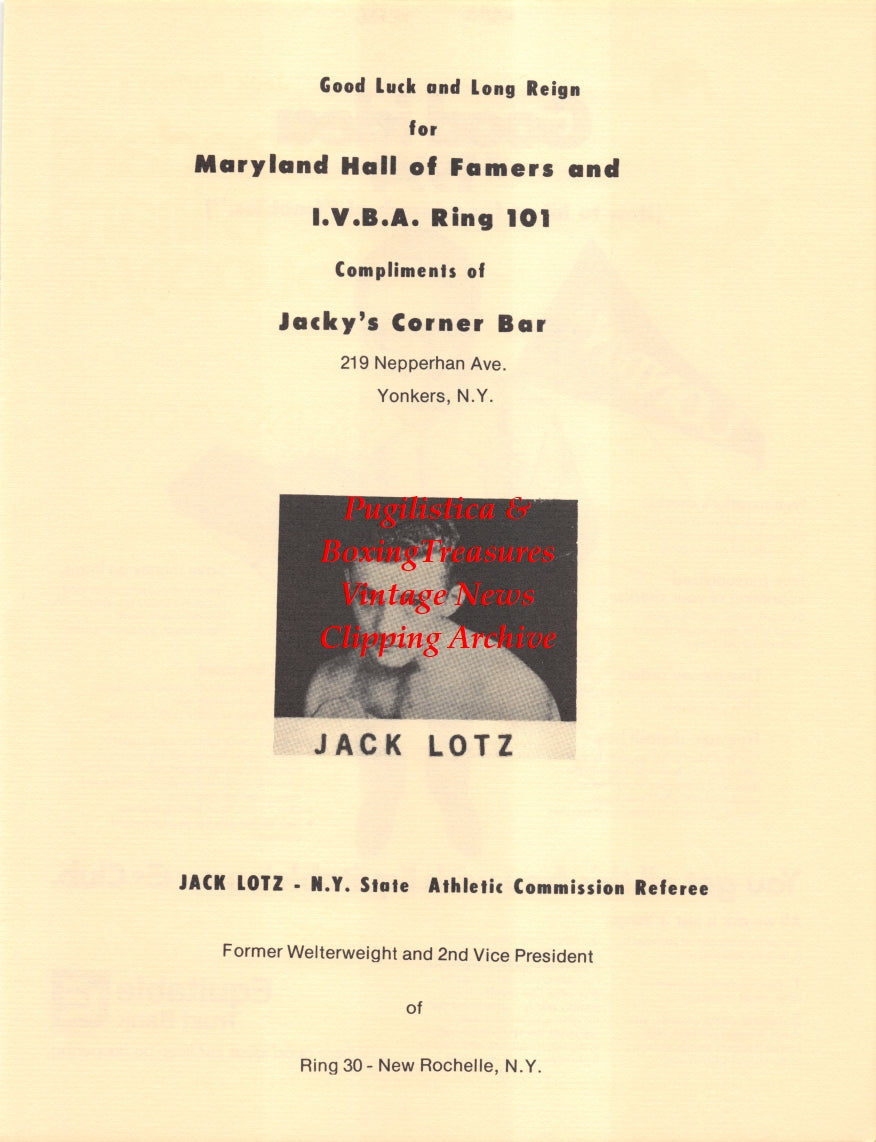 Boxing News Clipping #2681 - Jack Lotz