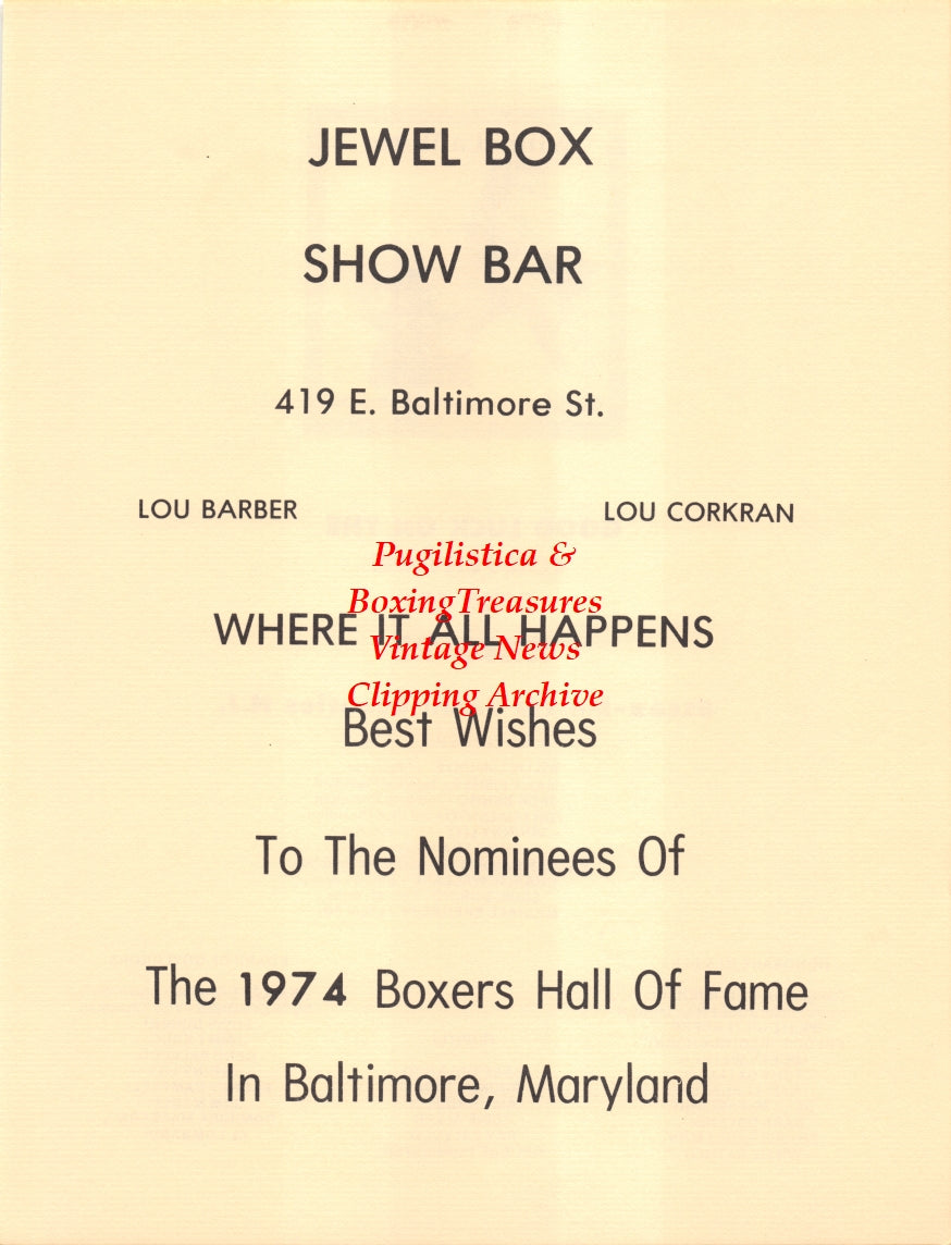 Boxing News Clipping #2679 - Willie LaMorte