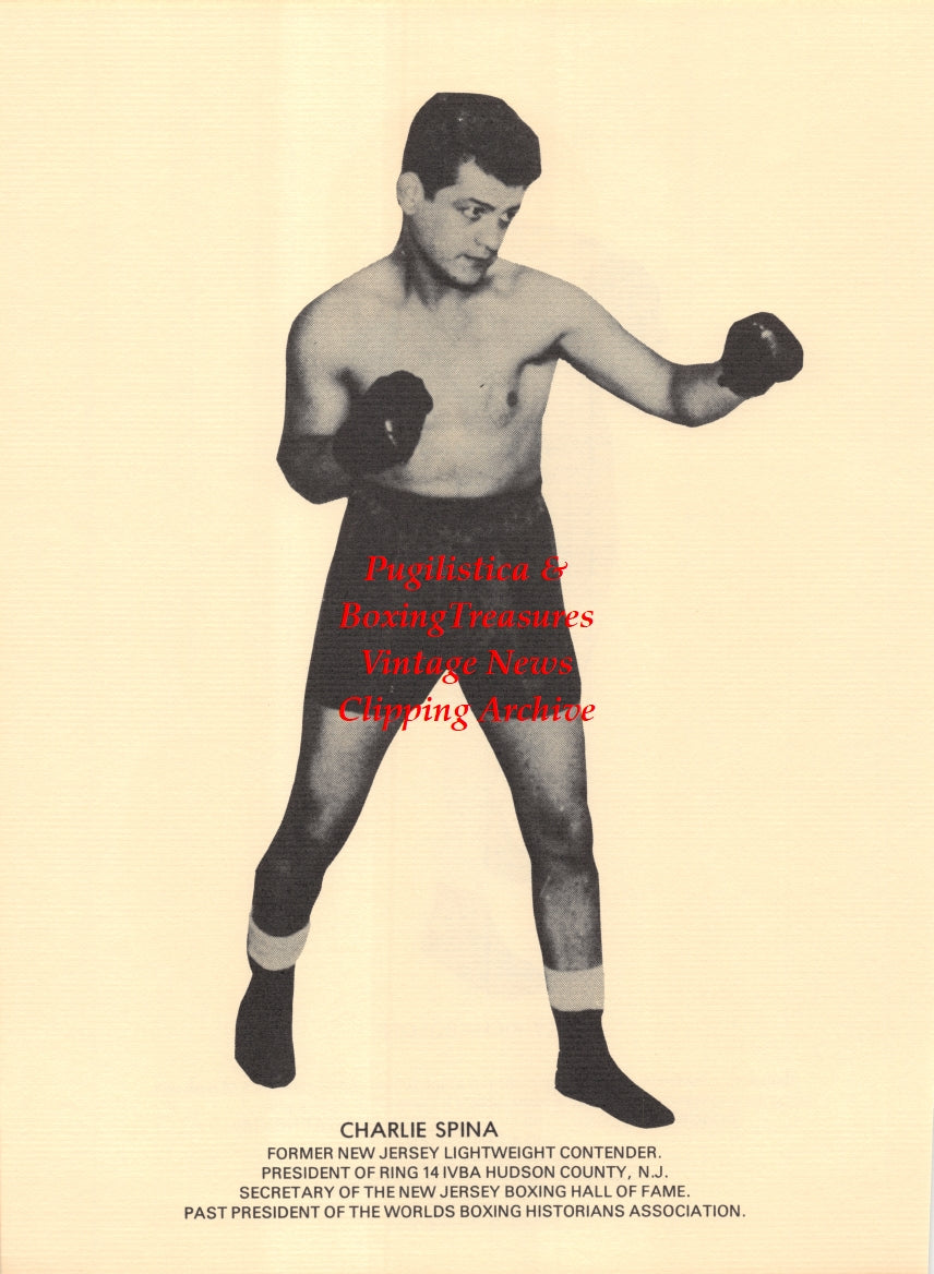 Boxing News Clipping #2667 - Billy Richardson, Charlie Spina