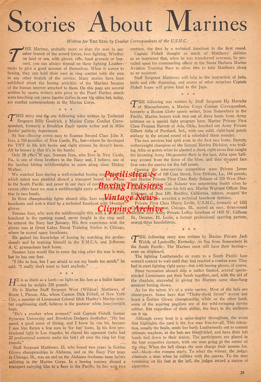 Boxing News Clipping #2523 - Lou Ambers, Fritzie Zivic