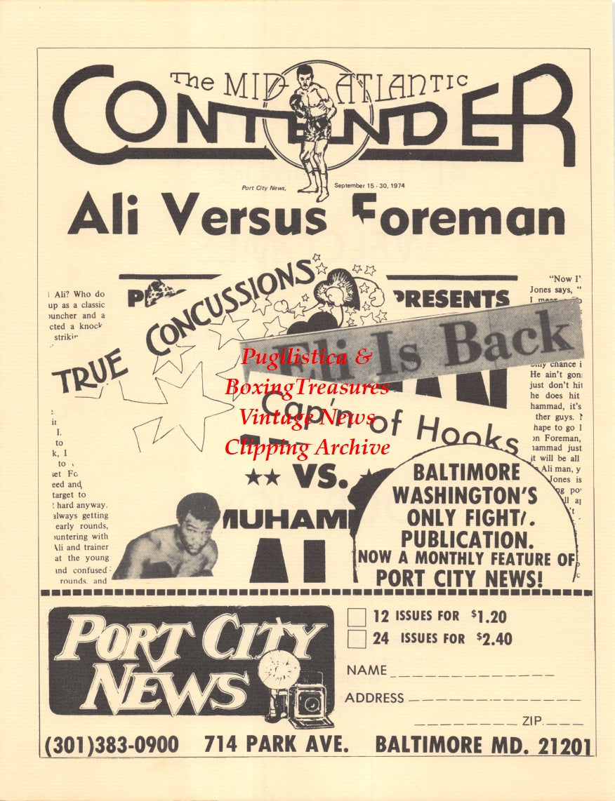 Boxing News Clipping #2682 - The Mid-Atlantic Contender, Port City News