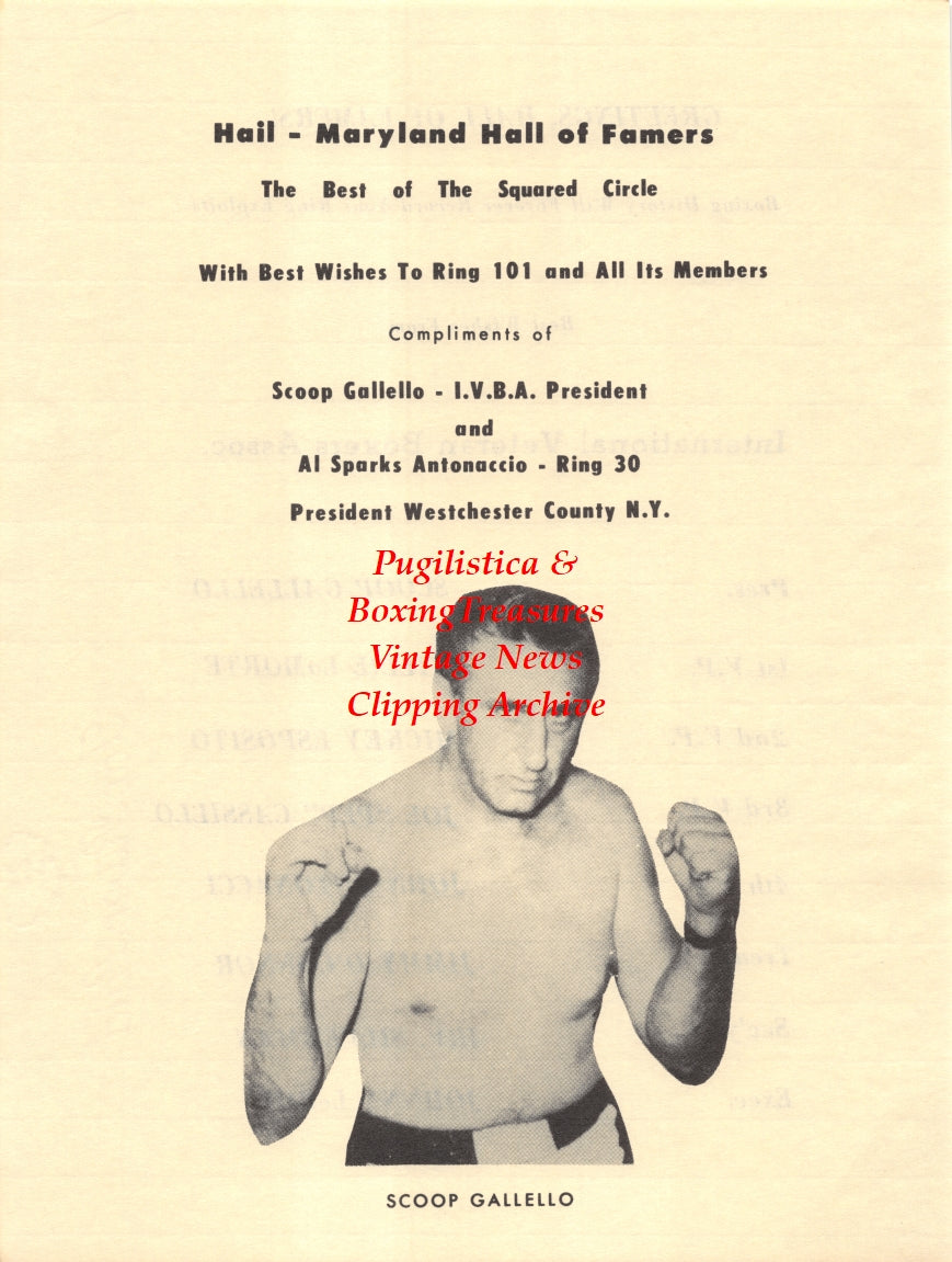 Boxing News Clipping #2672 - Scoop Gallello