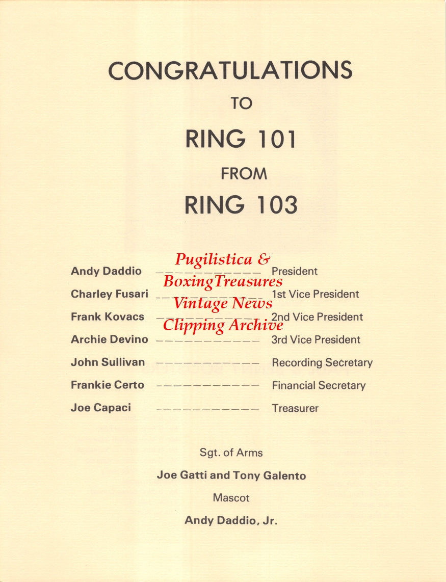 Boxing News Clipping #2684 - Paul Janicki, Benny Janicki