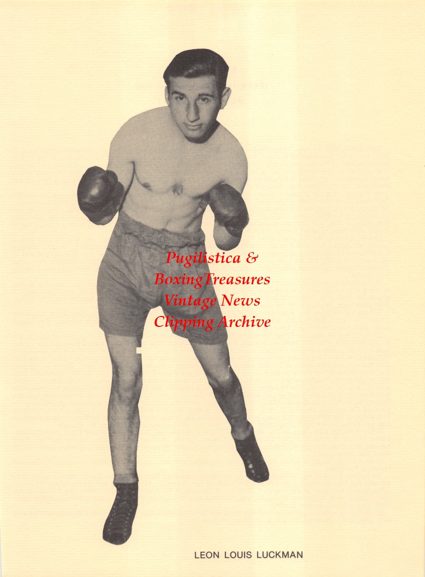 Boxing News Clipping #2662 - Izzy Caplan, Bobby Garcia