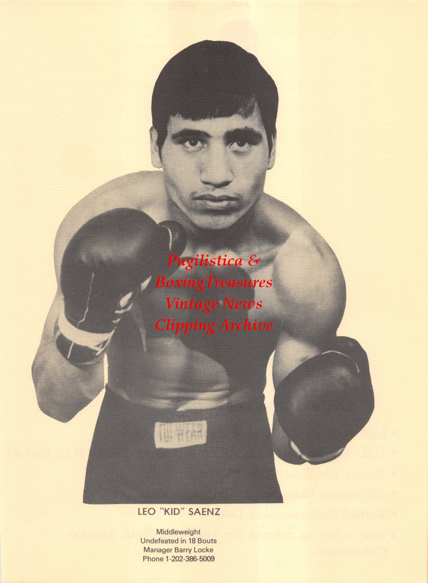 Boxing News Clipping #2668 - Leo Kid Saenz, Ray Klingmeyer