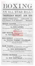 Boxing Photo #1108 - Eddie Carter, Kid Locke, Leo Houck, Kid Dailey, Kid Henry, Young Tommy Coleman, Sam Parks, Kid Dougherty, Young Munroe, Kid Hoffman - Lancaster, Pennsylvania