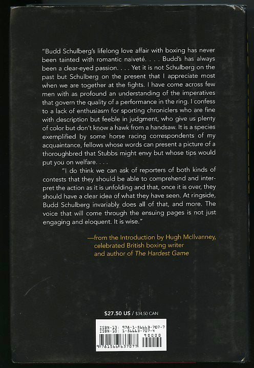 Ringside, A Treasury of Boxing Reportage - Boxing Book by Budd Schulberg