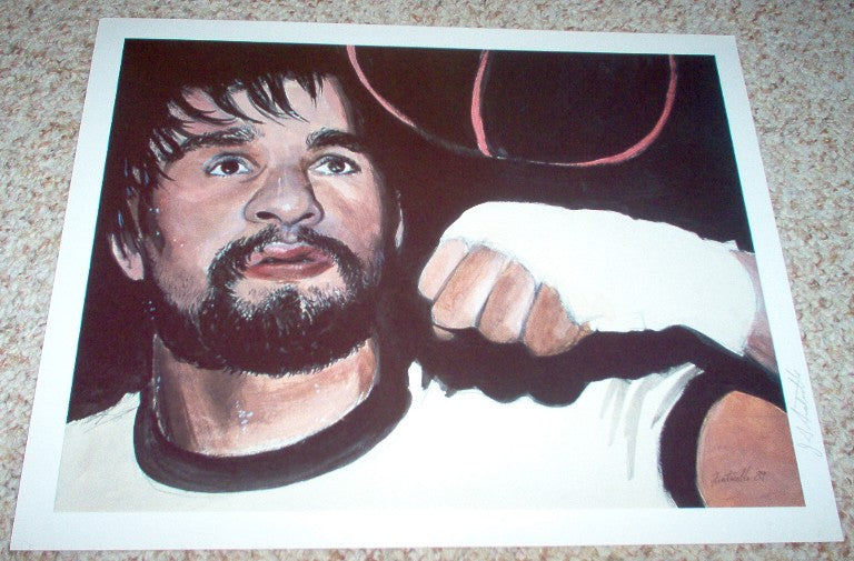 Roberto Duran - 1989 12x15 Artist Signed Lithographic Print