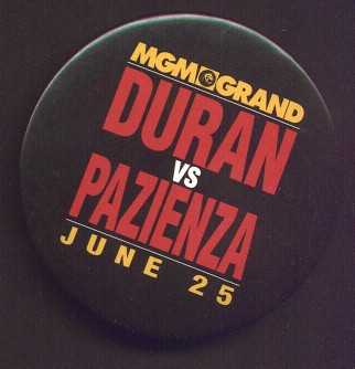 Roberto Duran vs. Vinny Pazienza - 1994 Souvenir Pinback Button