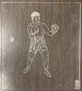 Rocky Marciano - Glass Sketch Boxing Artwork