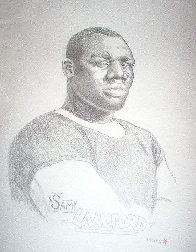 Sam Langford - 18x24 Artwork by Bob Carson