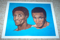 Sugar Ray Leonard & Thomas Hearns - 1989 12x15 Artist Signed Lithographic Print