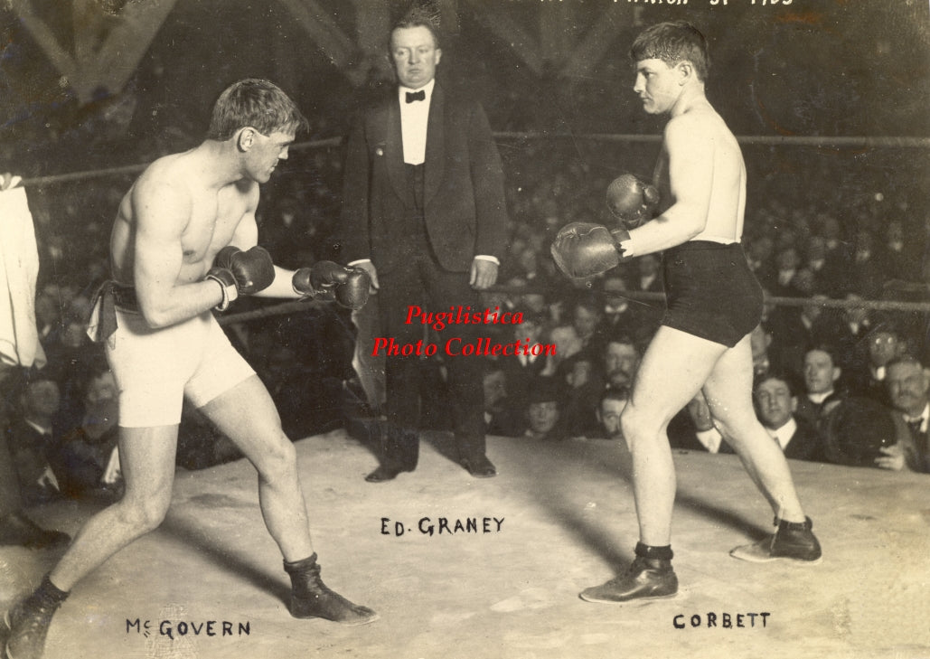 Terry McGovern vs. Young Corbett II - 17x11 Boxing Photograph
