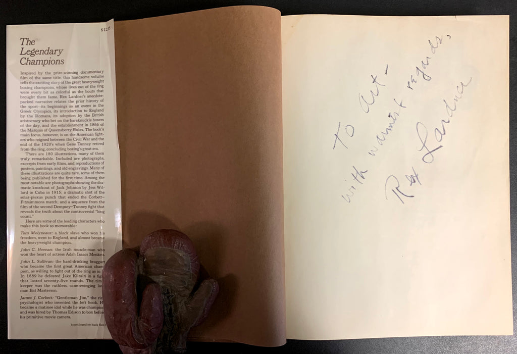 The Legendary Champions - Boxing Book by Rex Lardner (Signed by Author) - 1972 Edition HC w/DJ - Jack Johnson, John L. Sullivan, Jack Dempsey and More