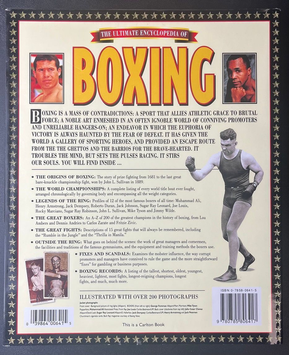 The Ultimate Encyclopedia Of Boxing by Harry Mullan - 1996 Boxing Book - Hardcover with Dustjacket